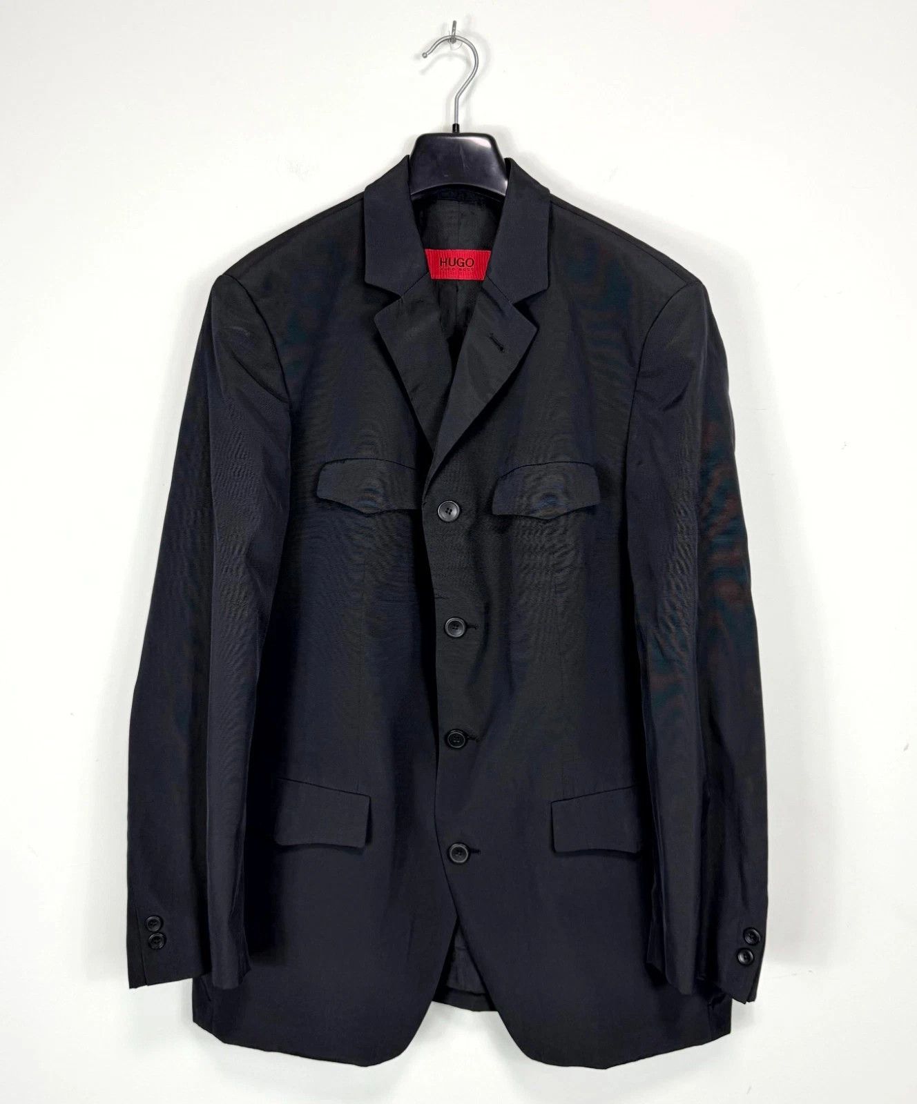 Hugo Boss Hugo Boss Red Label Shiny Black Blazer Jacket EU 52/US 42R L Size 42R - 1 Thumbnail