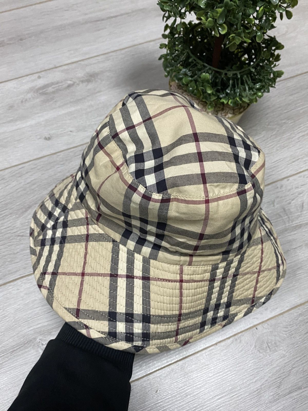 Burberry Burberry London denim bucket hat nova check double-side hat Size ONE SIZE - 1 Thumbnail