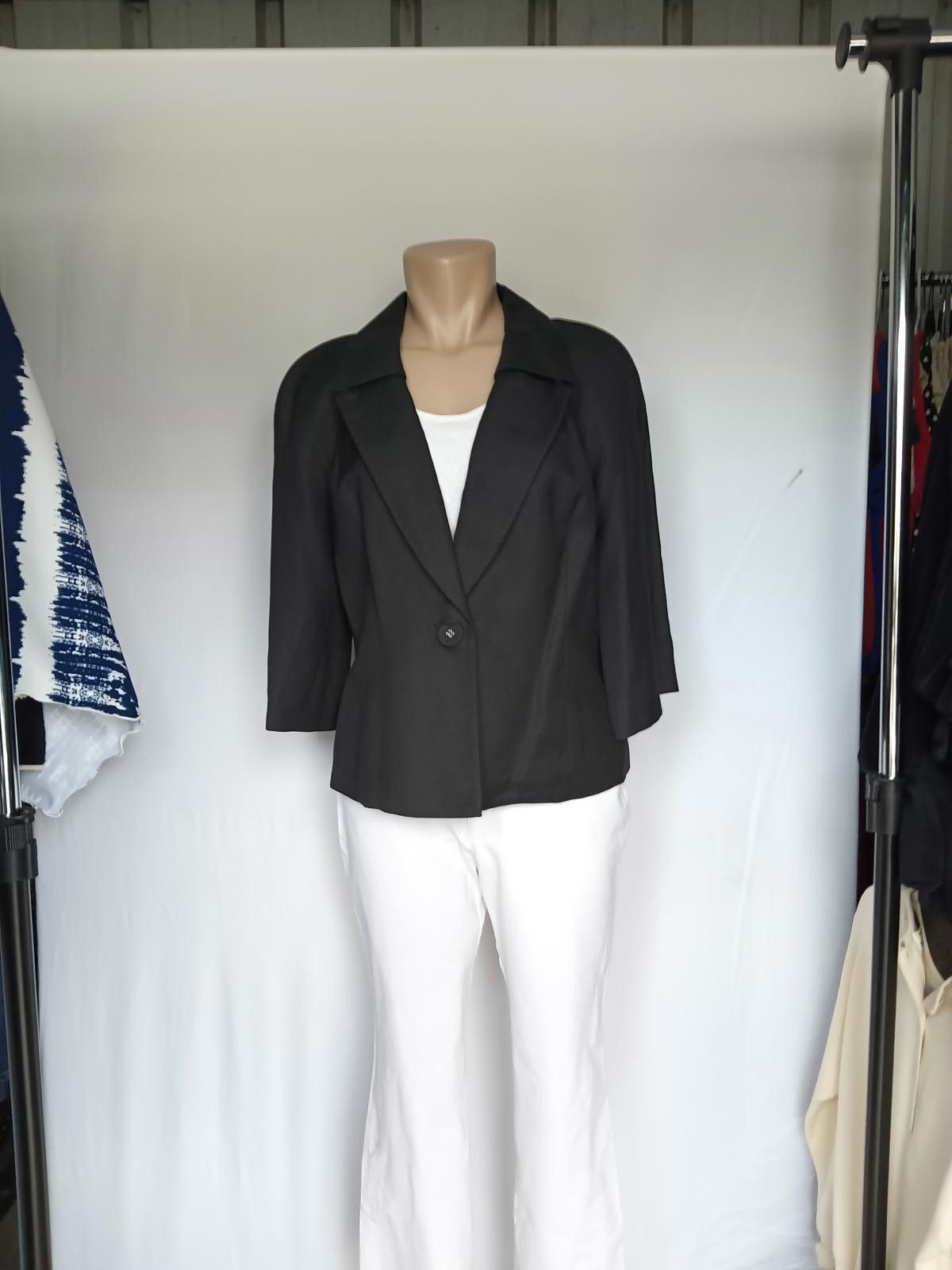 Designer Elegant Black ALFANI Blazer for Women Size L / US 10 / IT 46 - 1 Thumbnail