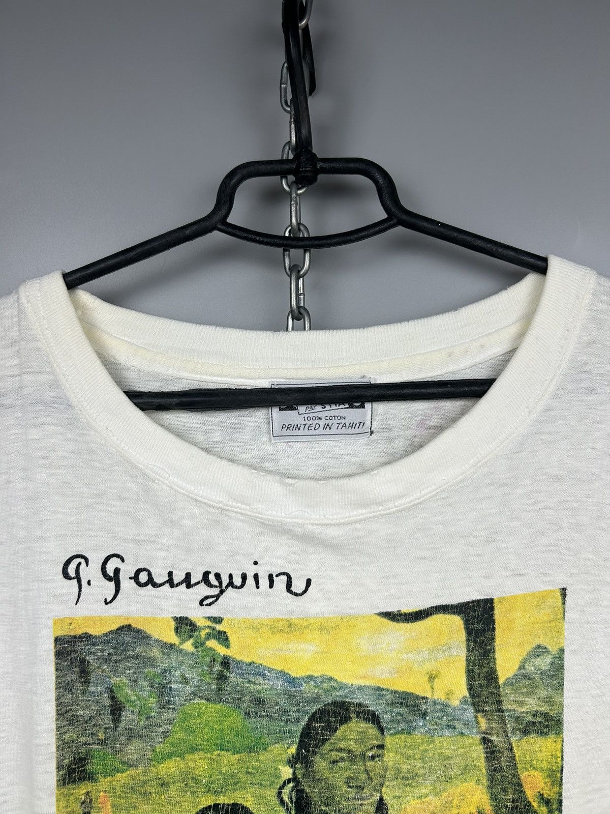 Vintage Vintage Gaugin Tahiti Marquises T shirt Size US L / EU 52-54 / 3 - 2 Thumbnail