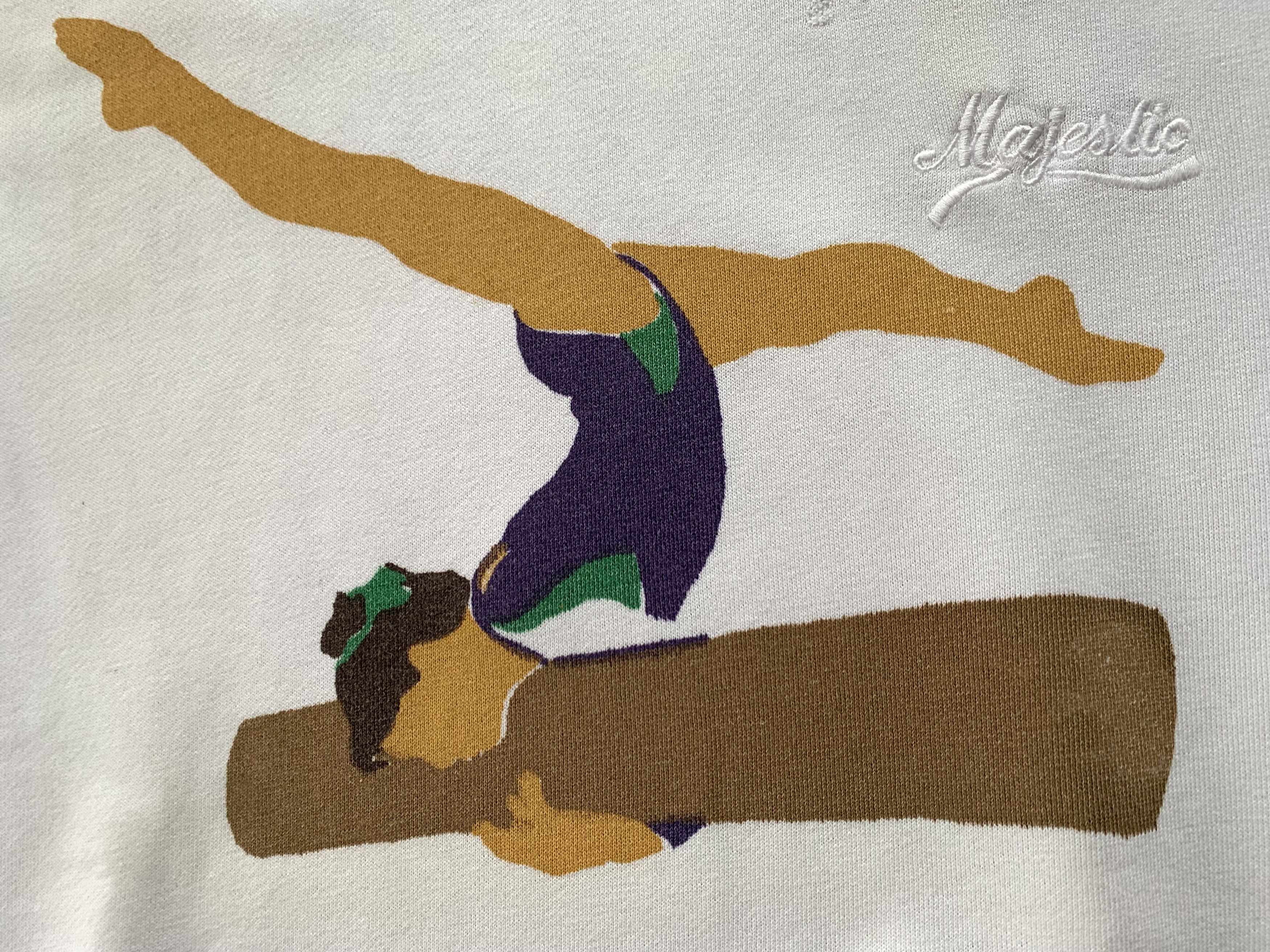 Majestic × USA Olympics × Vintage Rare Vintage Majestic Cotton Printed Trainer Sweatshirt Size US M / EU 48-50 / 2 - 5 Thumbnail