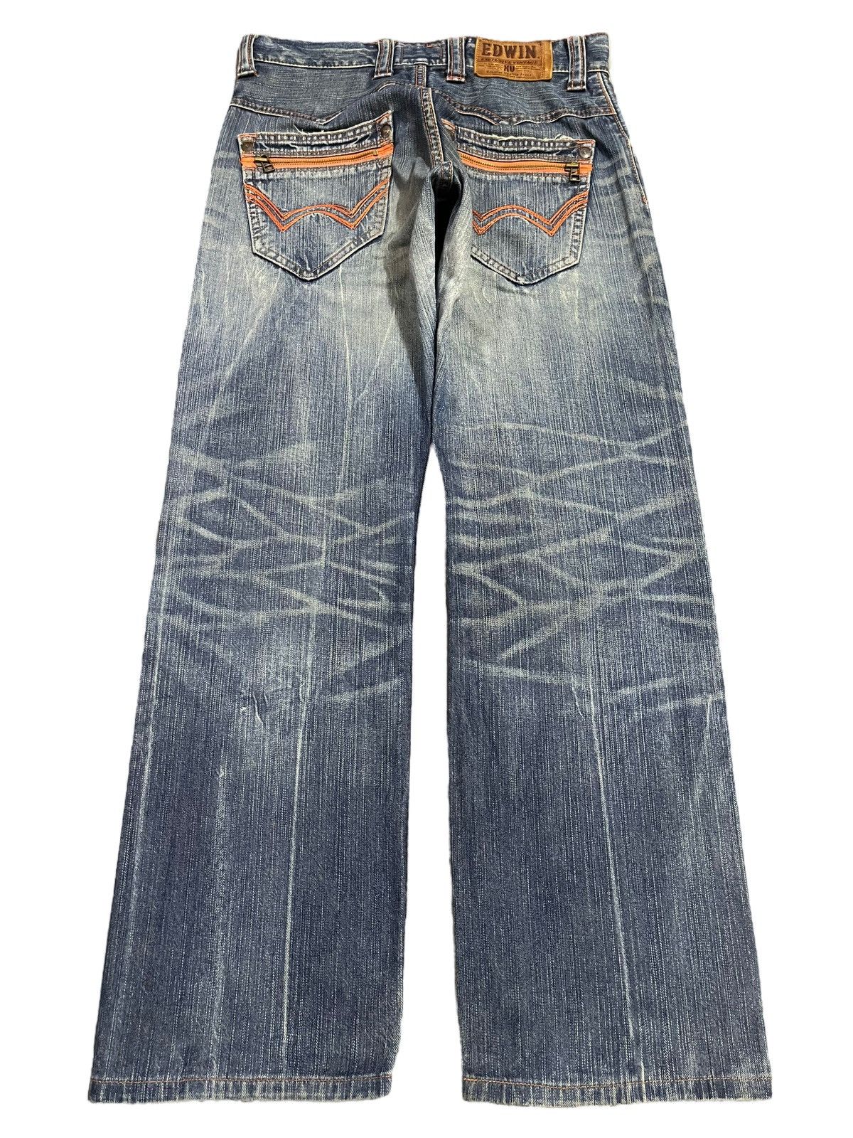 Edwin Edwin XV Exclusive Vintage Blue Faded Wash Baggy Jeans Size US 30 / EU 46 - 2 Thumbnail