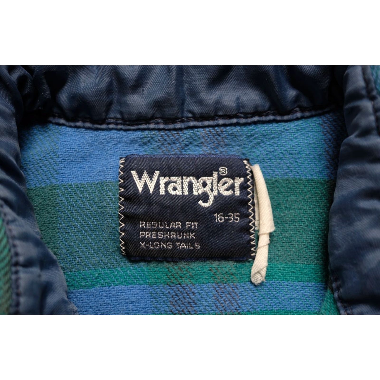Wrangler VINTAGE Wrangler Flannel Shirt Mens L Blue 90s 80s Pearl Snap Cotton USA Made Distressed Pattern Plaid Size US L / EU 52-54 / 3 - 5 Thumbnail
