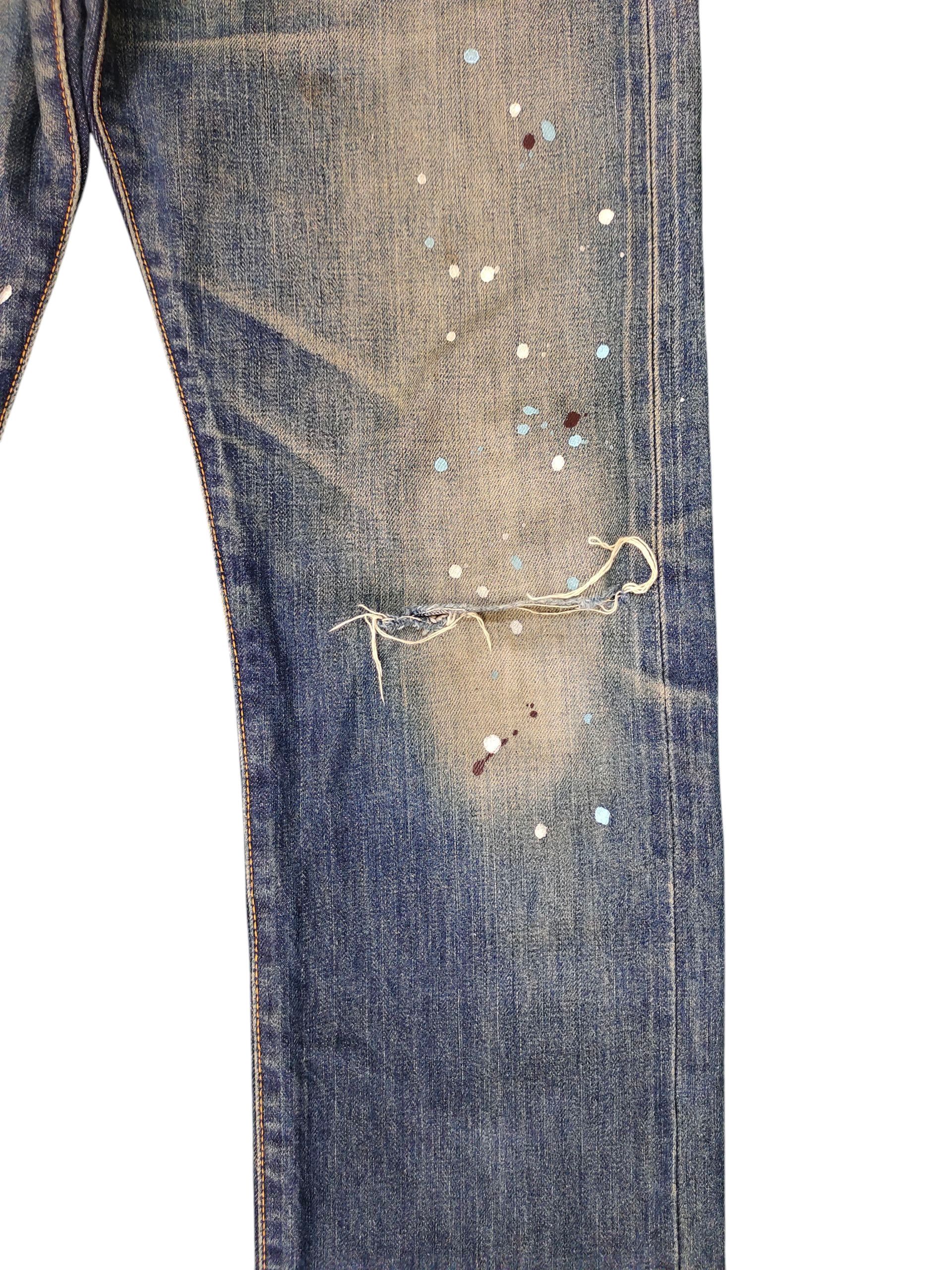 Comme des Garcons × Undercover Vintage Levis 505 Painted Clawmark Distress Denim Jeans Size US 33 - 4 Thumbnail