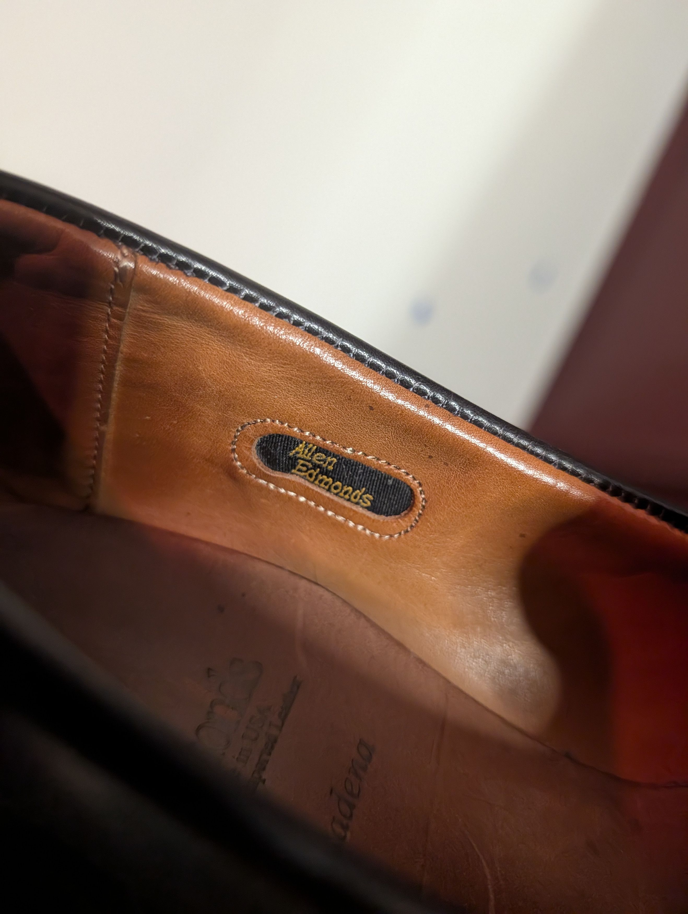 Allen Edmonds Black leather Pasadena slip-on MiUSA loafers metal detail Size US 9.5 / EU 42-43 - 10 Thumbnail