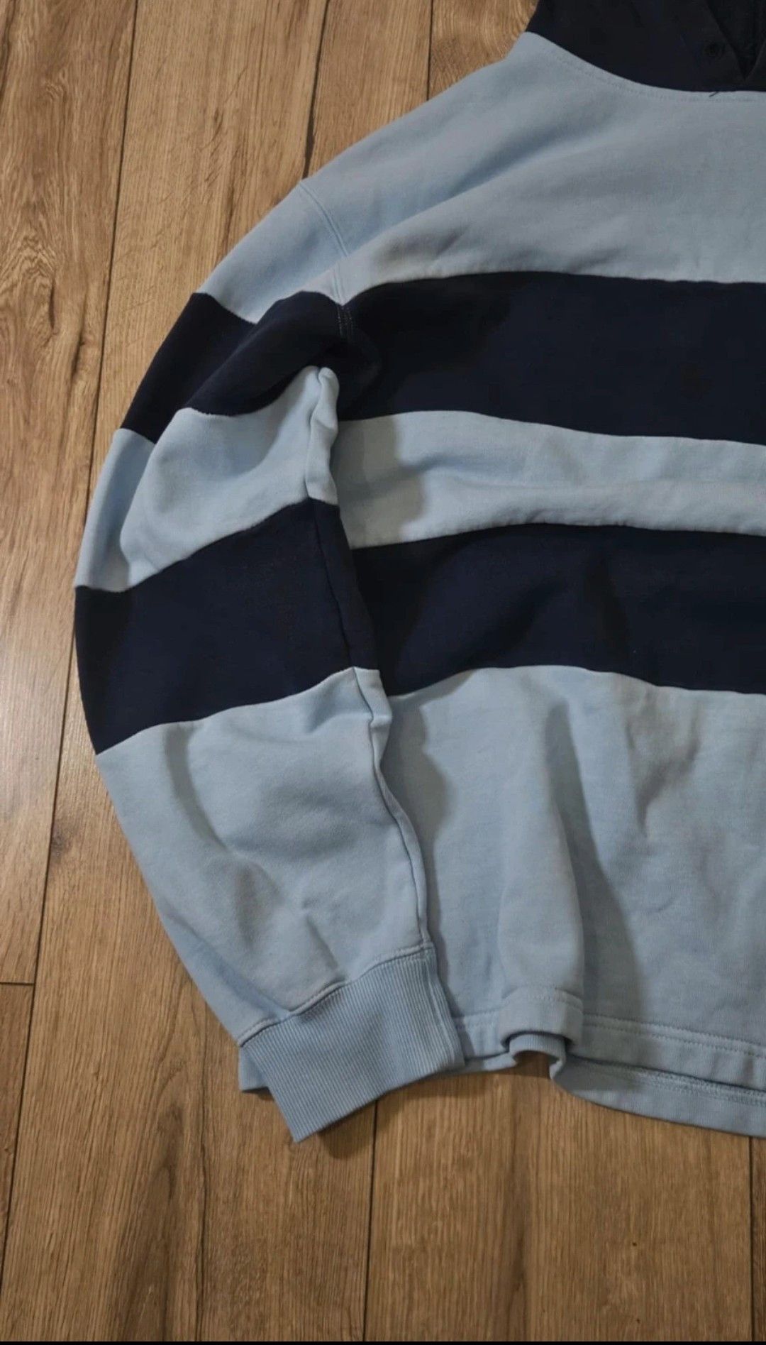 Adidas Adidas Colorblock Drawstring Lightblue hoodie Size US L / EU 52-54 / 3 - 5 Thumbnail
