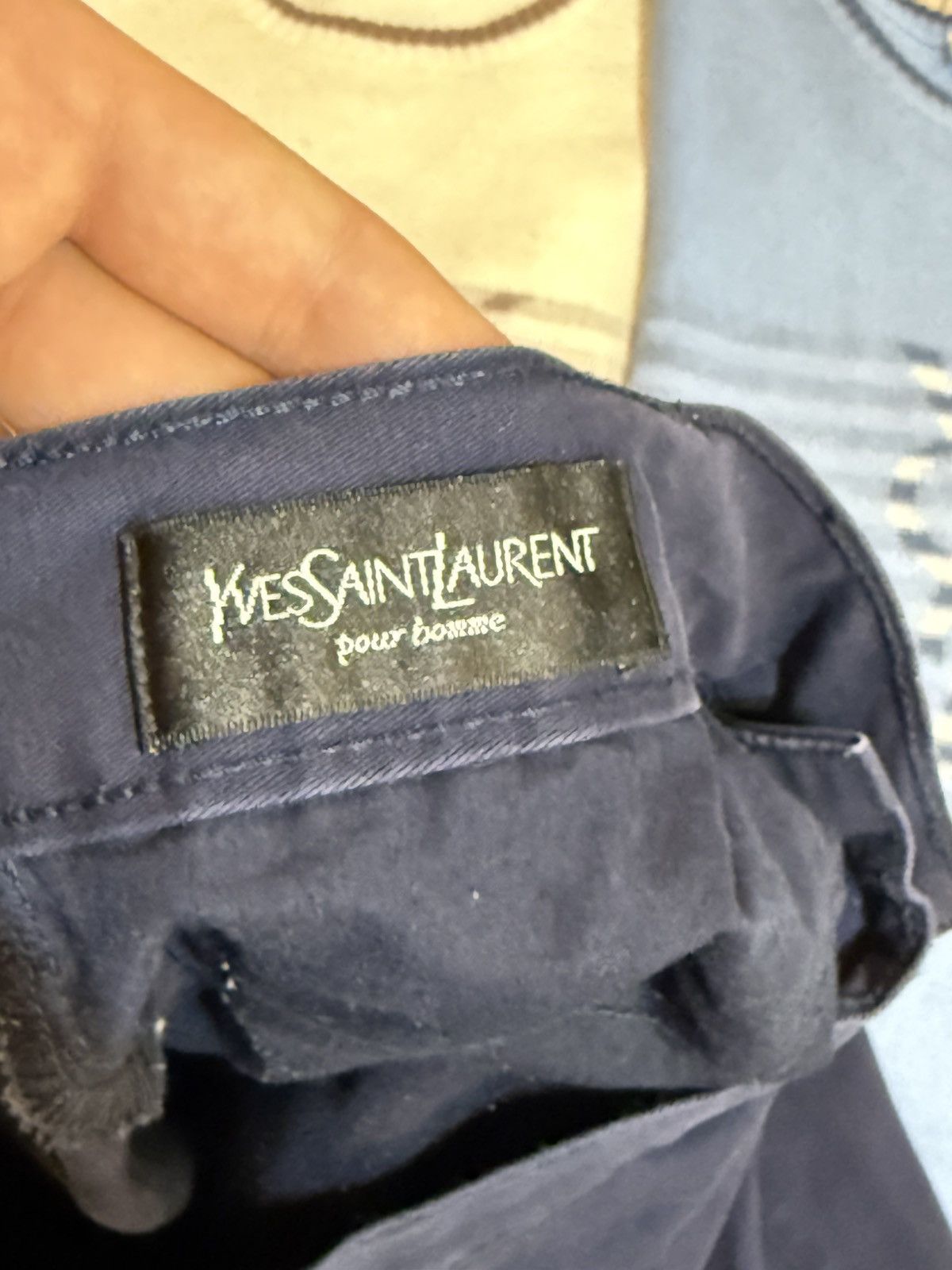 Yves Saint Laurent 36x30 YSL Jeans Denim Navy Classic Pants Vintage Size US 36 / EU 52 - 8 Thumbnail