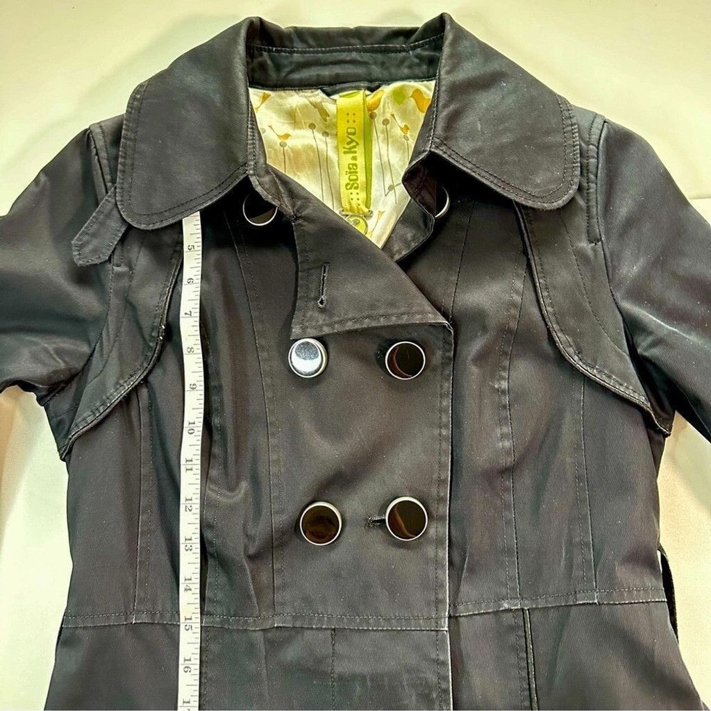 Soia & Kyo Soia&Kyo Mid Length Double Breasted Trench Coat Black Small Size S / US 4 / IT 40 - 11 Thumbnail