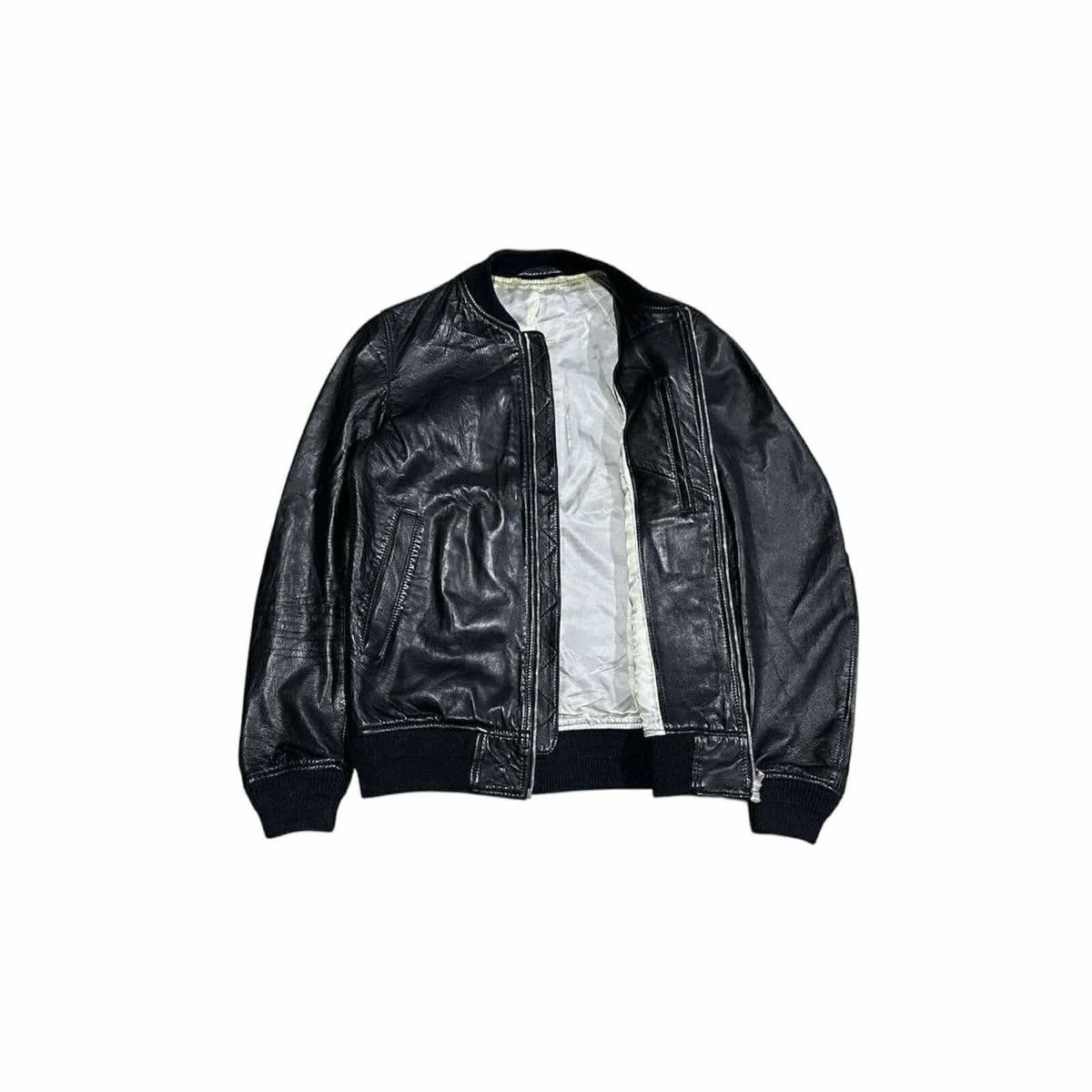 14th Addiction × Japanese Brand × KMRii 🔥Rare Y2K Archived Abahouse Sheepskin Leather Bomber Jacket Size US M / EU 48-50 / 2 - 5 Thumbnail
