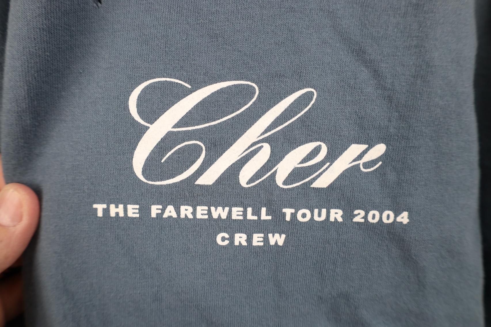 Vintage Vintage Crew The Farewell Tour 2004 Cher Band T-Shirt Blue Size US XL / EU 56 / 4 - 4 Thumbnail
