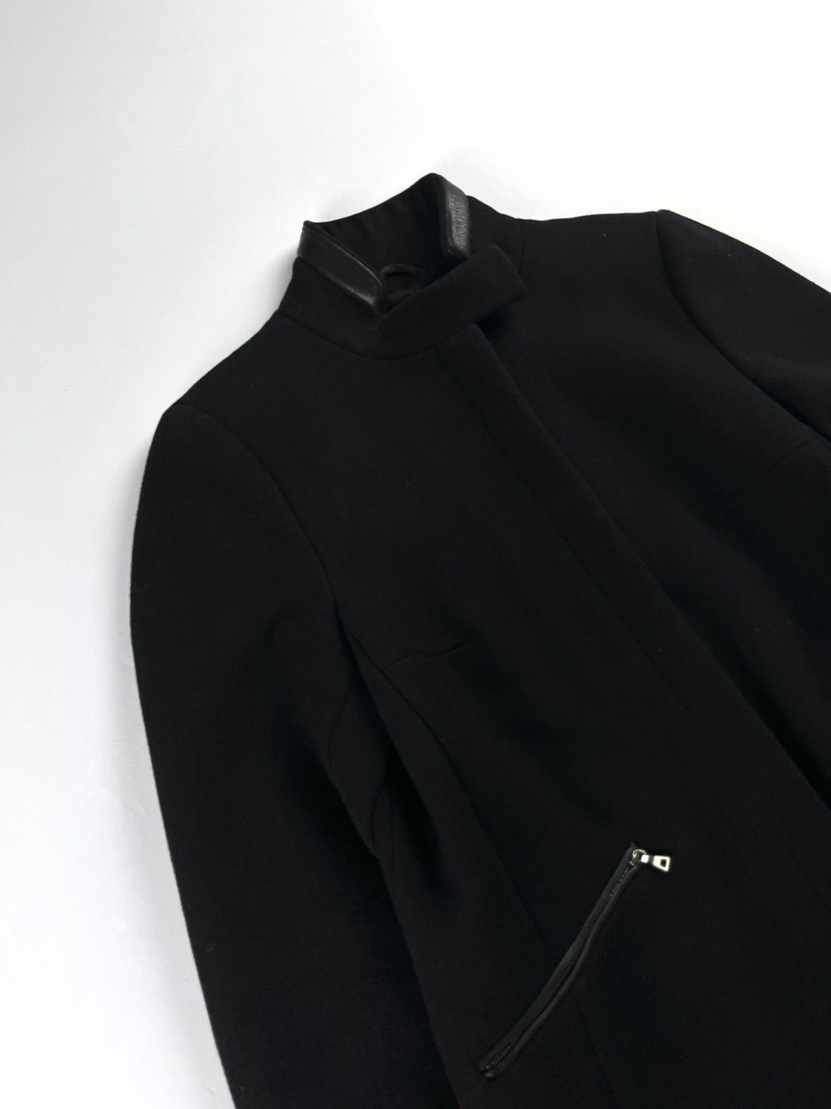 Prada Prada Leather Padded Elbows Wool Jacket FW 1999 Size S / US 4 / IT 40 - 3 Thumbnail