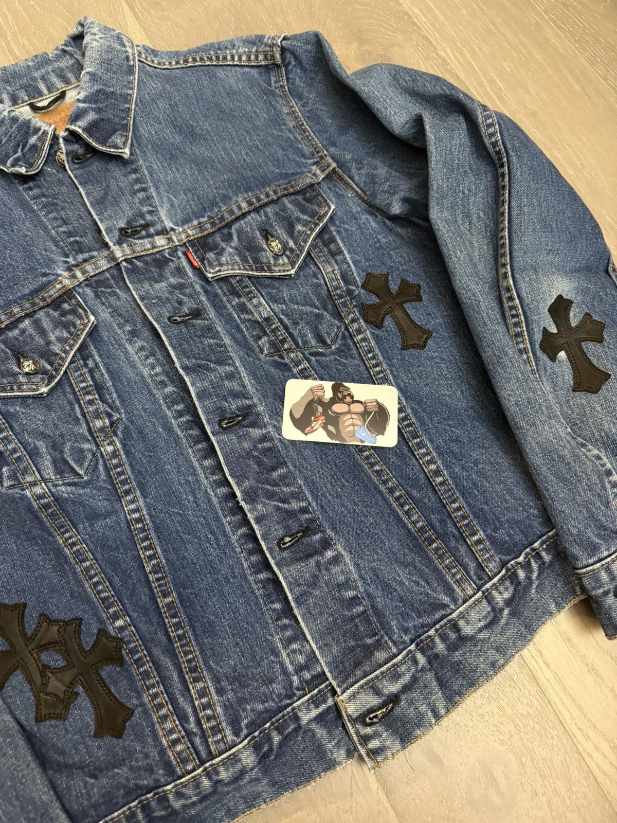 Chrome Hearts Chrome Hearts Levi's Cross Patch Type-3 Denim Trucker Jacket Size US L / EU 52-54 / 3 - 6 Thumbnail