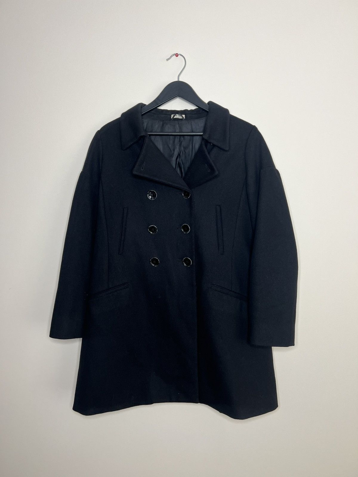 Miu Miu MIU MIU Double-Breasted Wool Coat🧥 Size L / US 10 / IT 46 - 1 Thumbnail