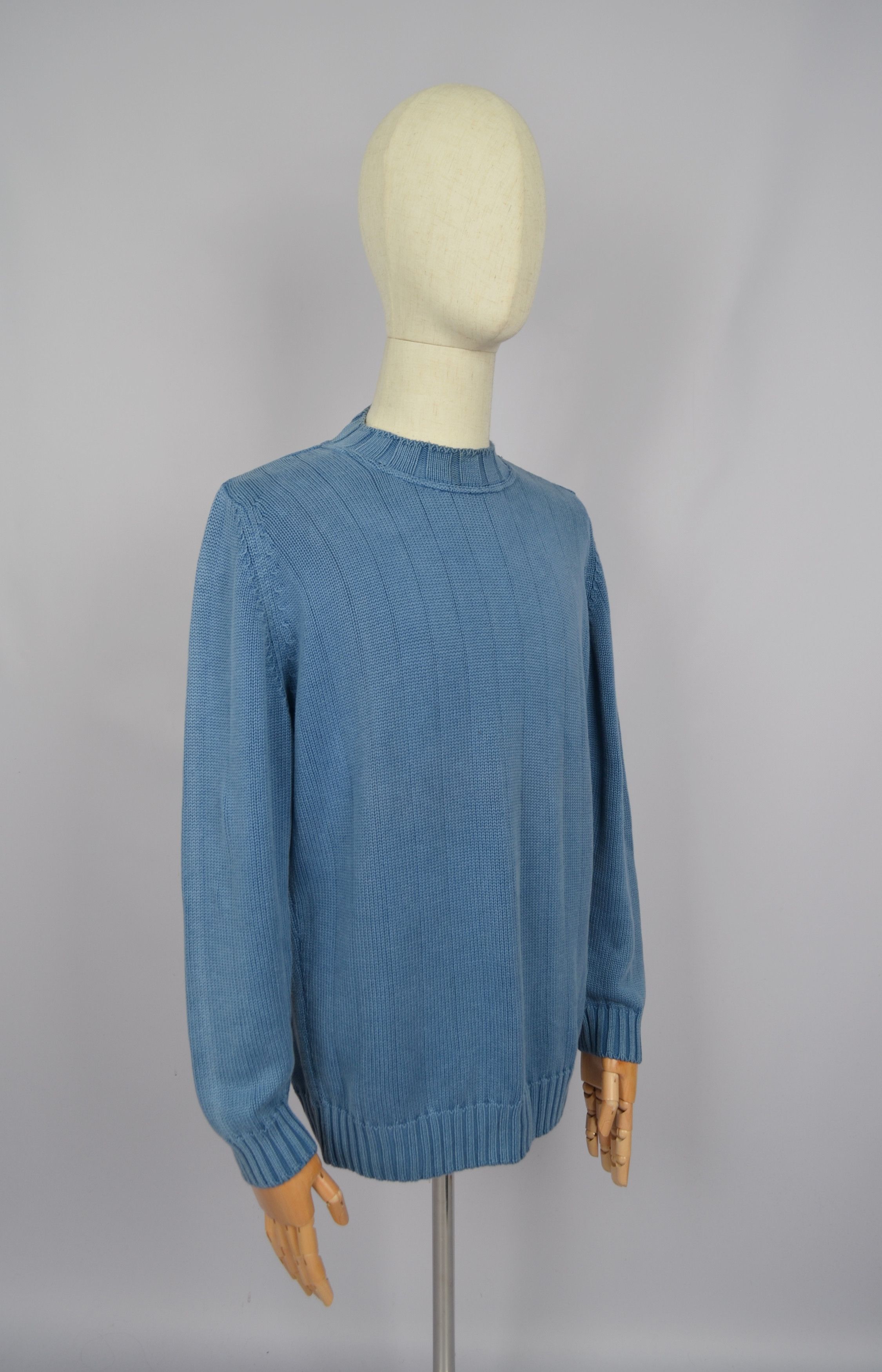 Designer × Gran Sasso Gran Sasso Cotton Knit Sweater Jumper Sz 52\L Made in Italy Size US L / EU 52-54 / 3 - 10 Thumbnail