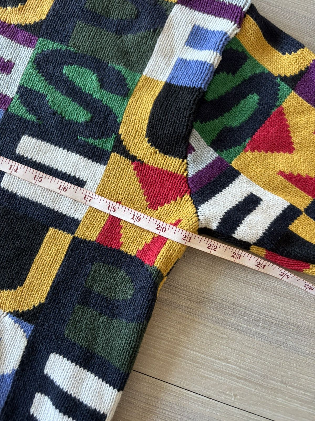 Supreme Supreme FW18 Big Letters Multicolored Sweater Size US M / EU 48-50 / 2 - 5 Thumbnail