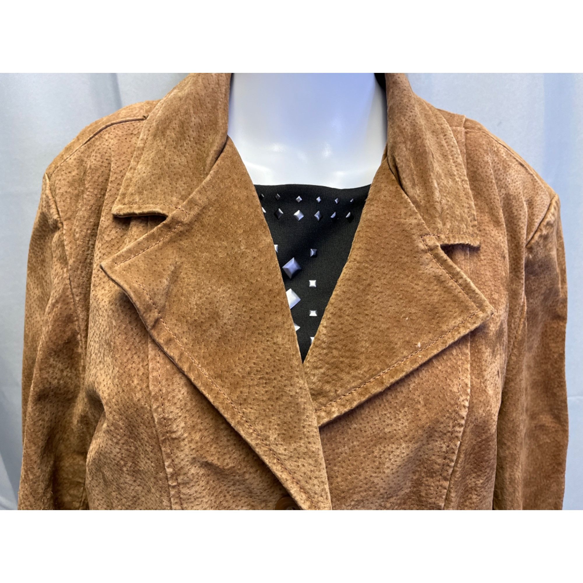 Other Hypo Active Women's Brown Leather Jacket Size XL SKU 5631 Size XL / US 12-14 / IT 48-50 - 2 Thumbnail