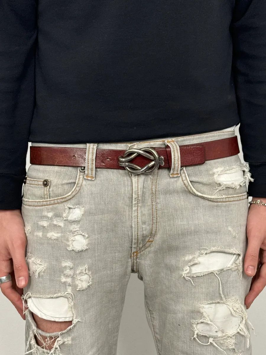 Gucci 2000s Gucci Signature Brown Leather Belt Size ONE SIZE - 1 Thumbnail