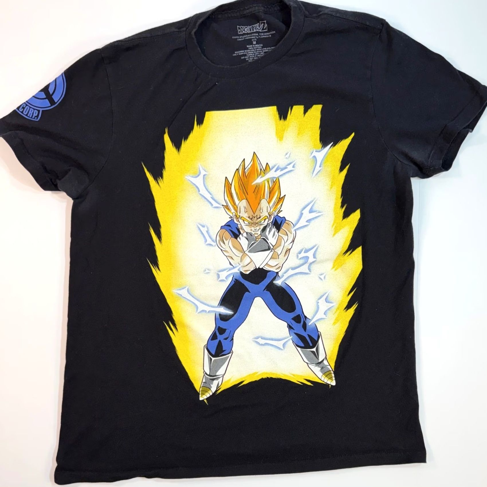 Vintage Dragon Ball Z T-Shirt Black Mens Medium Vegeta Majin Super Saiyan Graphic DBZ Size US M / EU 48-50 / 2 - 2 Thumbnail