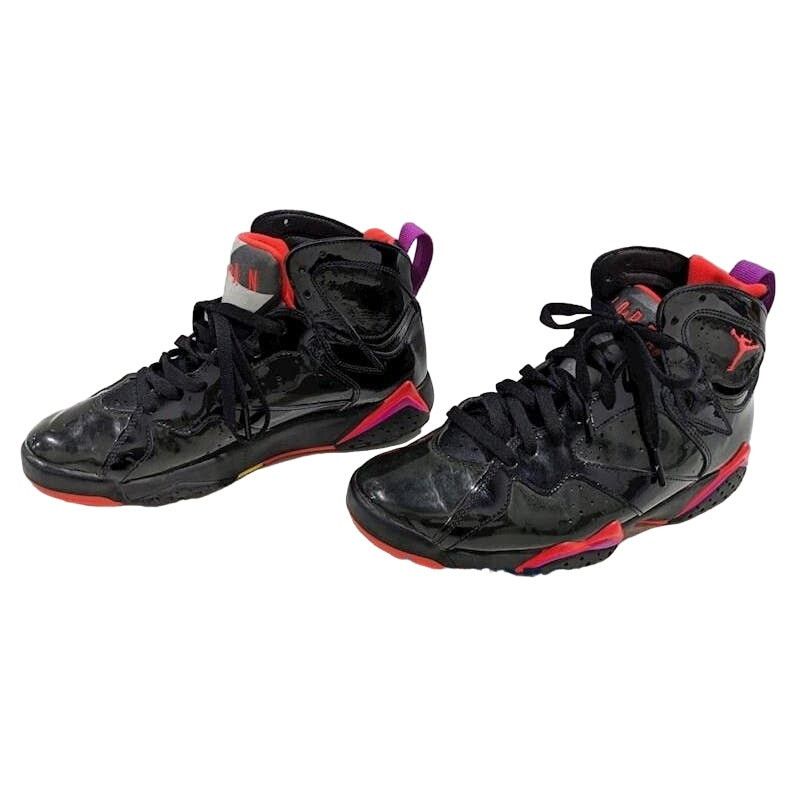 Nike Women's Air Jordan 7 Retro Black Gloss Sneakers - SIZE 9.5 Size US 9.5 / IT 39.5 - 3 Thumbnail