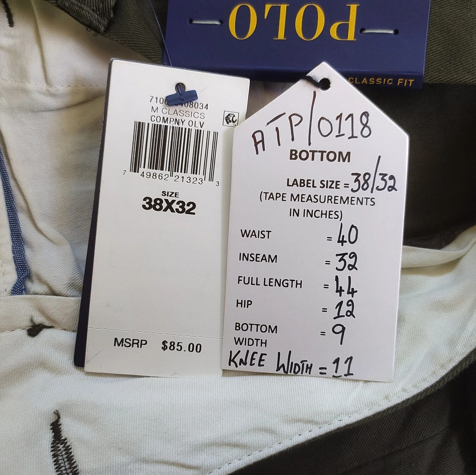 Polo Ralph Lauren Polo Ralph Lauren Classic Fit Chino Pant ATP 0118 Size US 38 / EU 54 - 6 Thumbnail