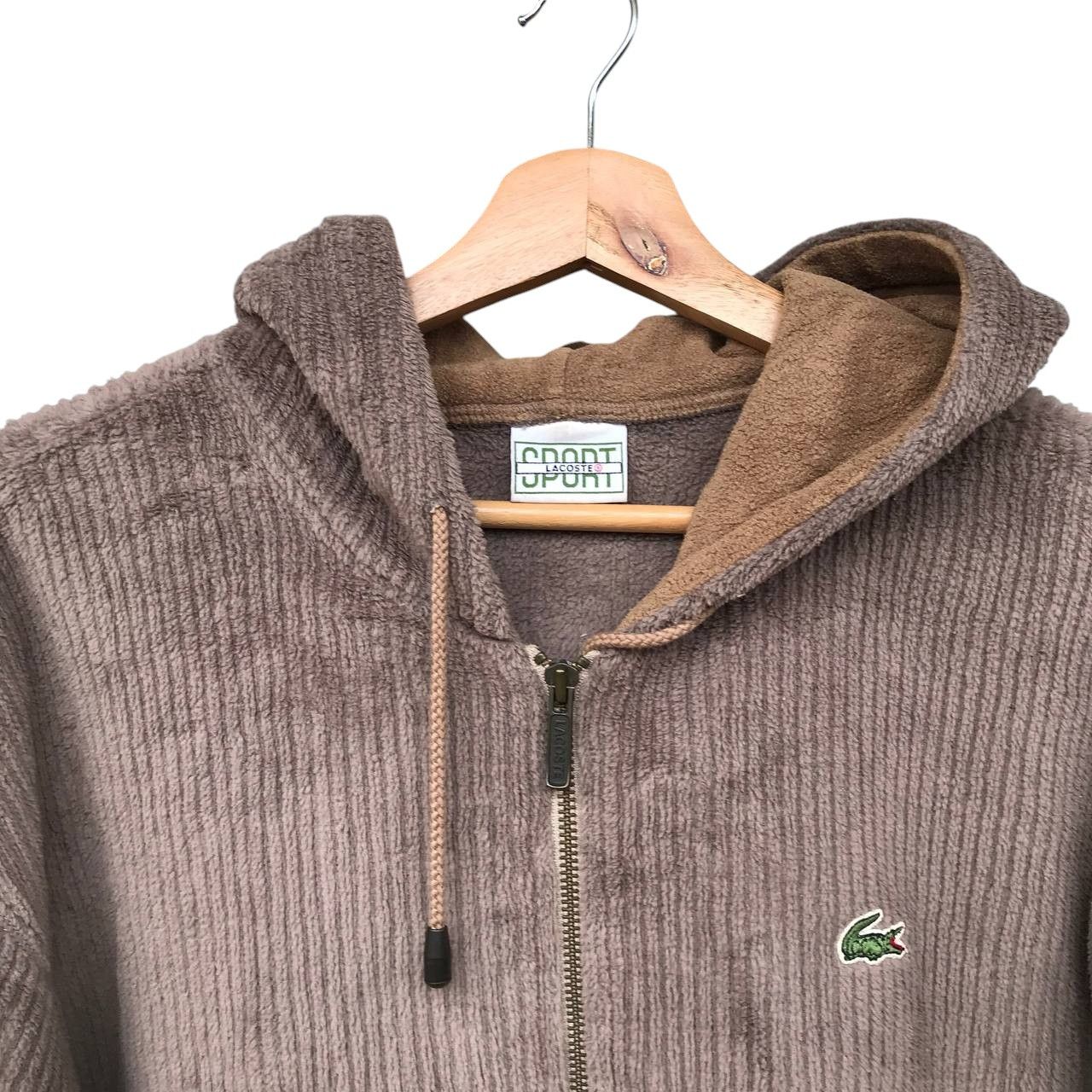 Lacoste × Vintage VINTAGE LACOSTE HOODIE X POLARTEX JUMPER BAGGY Size US XL / EU 56 / 4 - 13 Thumbnail