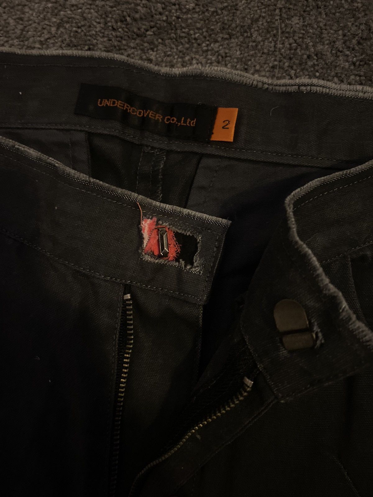 Undercover SS03 Undercover raw hem lightning bolt trousers Size US 29 - 5 Thumbnail
