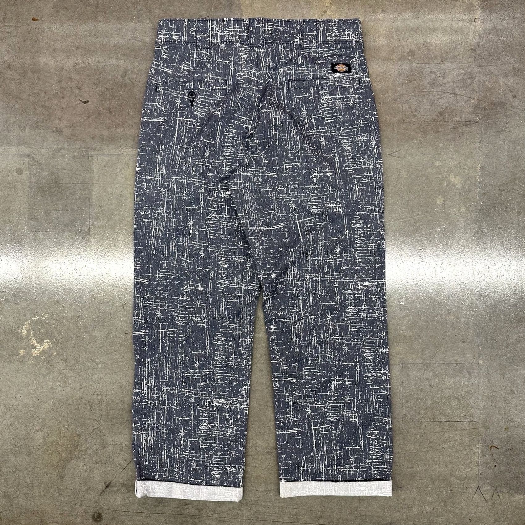 Dickies Dickies Regular Fit Cuffed Workwear Pants Rinsed Navy Crosshatch Mens 33 X 27” Size US 33 - 5 Thumbnail