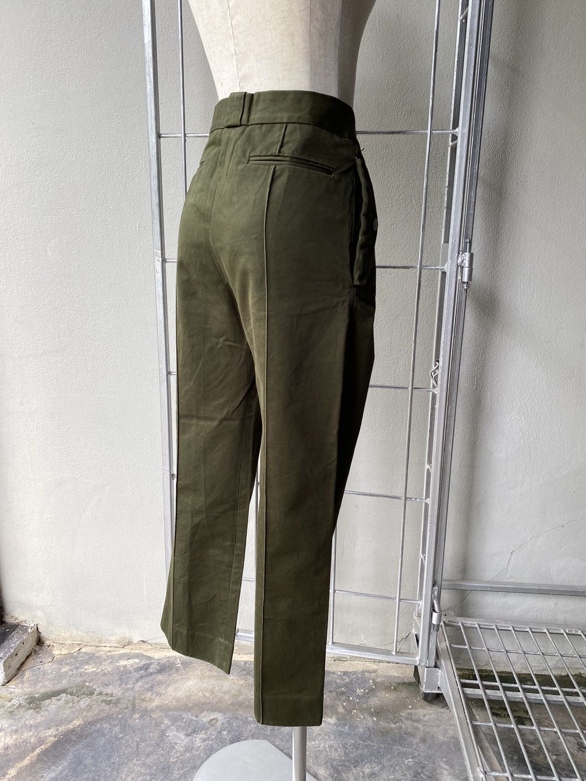Celine Old Celine military formal flare pants dark green Size 25" / US 0 / IT 36 - 4 Thumbnail