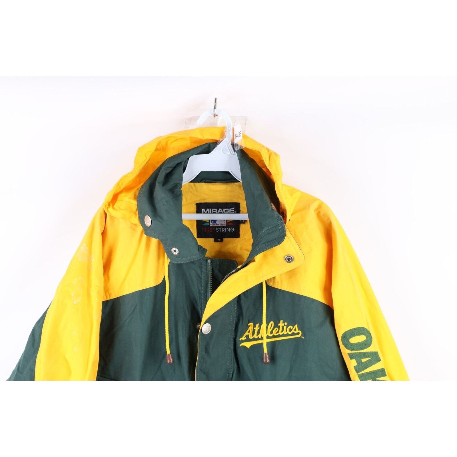 Vintage NOS Vintage 90s Hooded Oakland Athletics Baseball Jacket Size US M / EU 48-50 / 2 - 2 Thumbnail