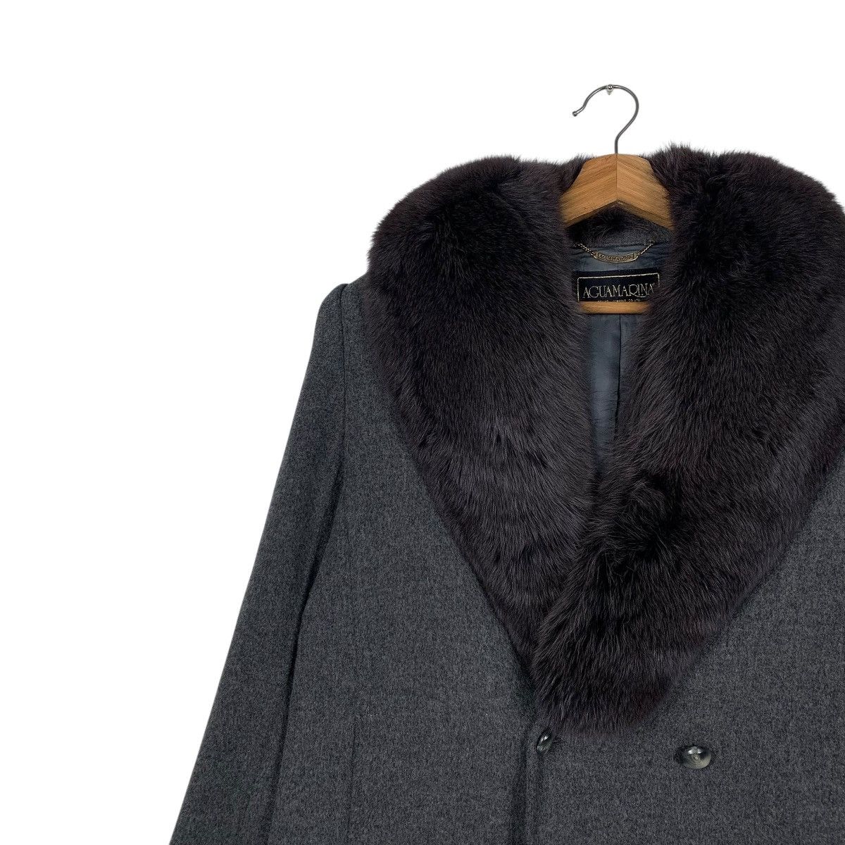 Japanese Brand Japanese Brand Agua Marina Fur Wool Coat Size M / US 6-8 / IT 42-44 - 7 Thumbnail