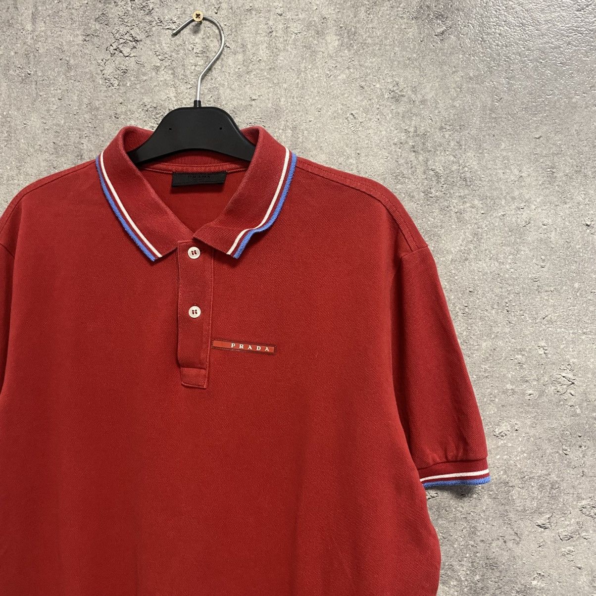 Prada Prada Polo Shirt Red Tab Logo Size US L / EU 52-54 / 3 - 3 Thumbnail