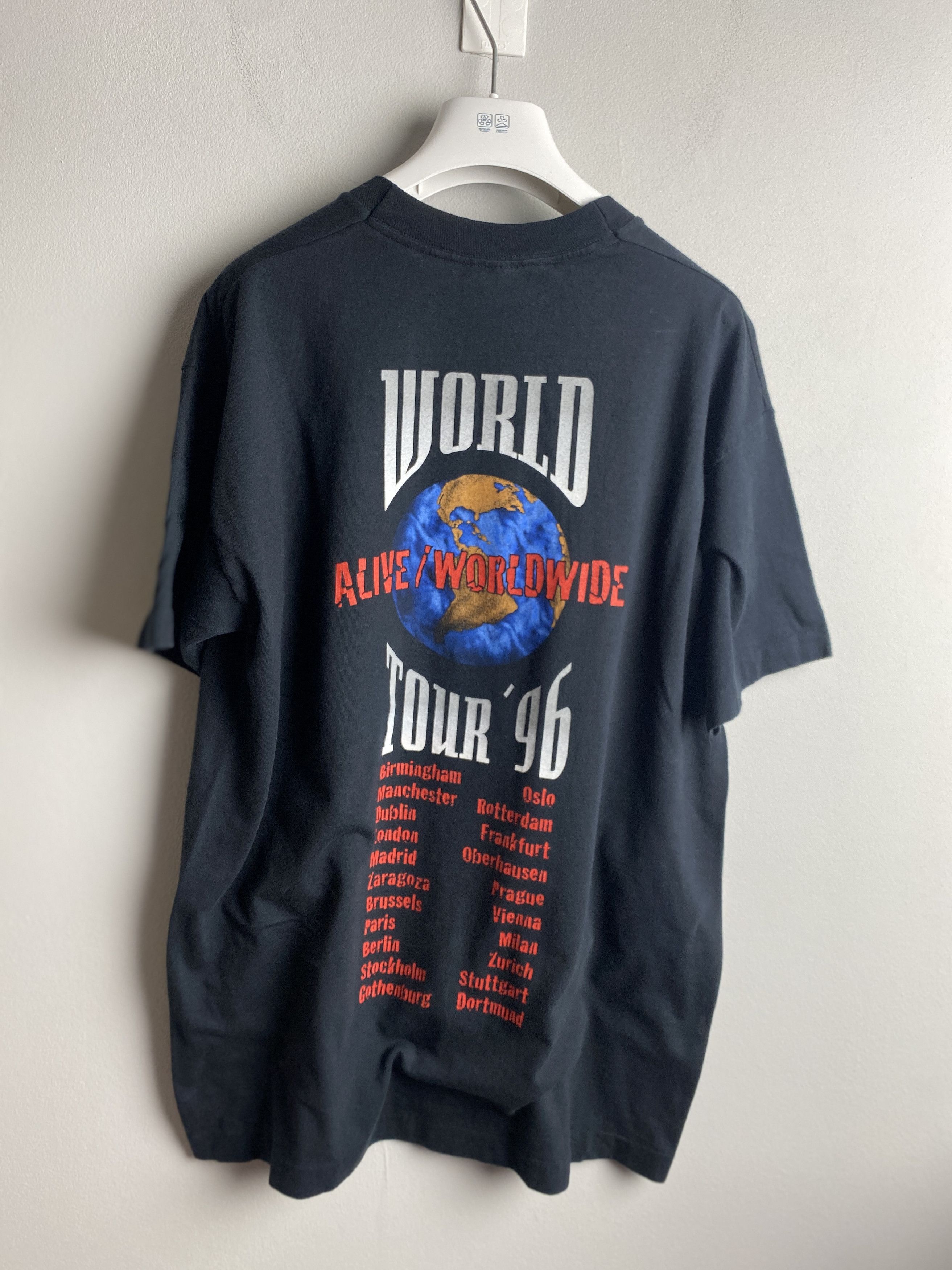 Band Tees × KISS × Vintage Vintage 1996 Kiss printed t-shirt tee Alive Worldwide tour Size US L / EU 52-54 / 3 - 2 Thumbnail