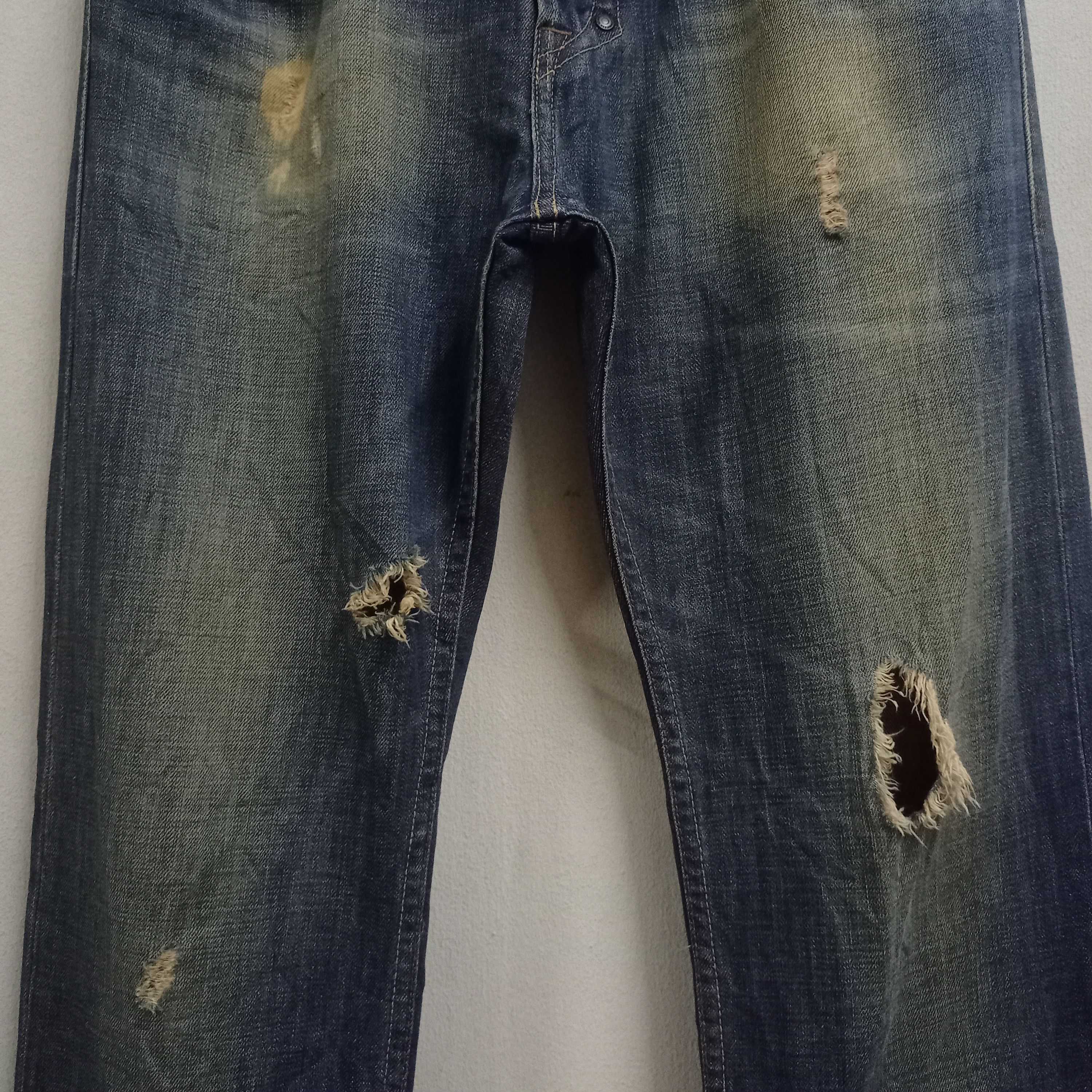 Japanese Brand Vintage Japanese Brand Distressed Loose Jeans Size US 32 / EU 48 - 5 Thumbnail