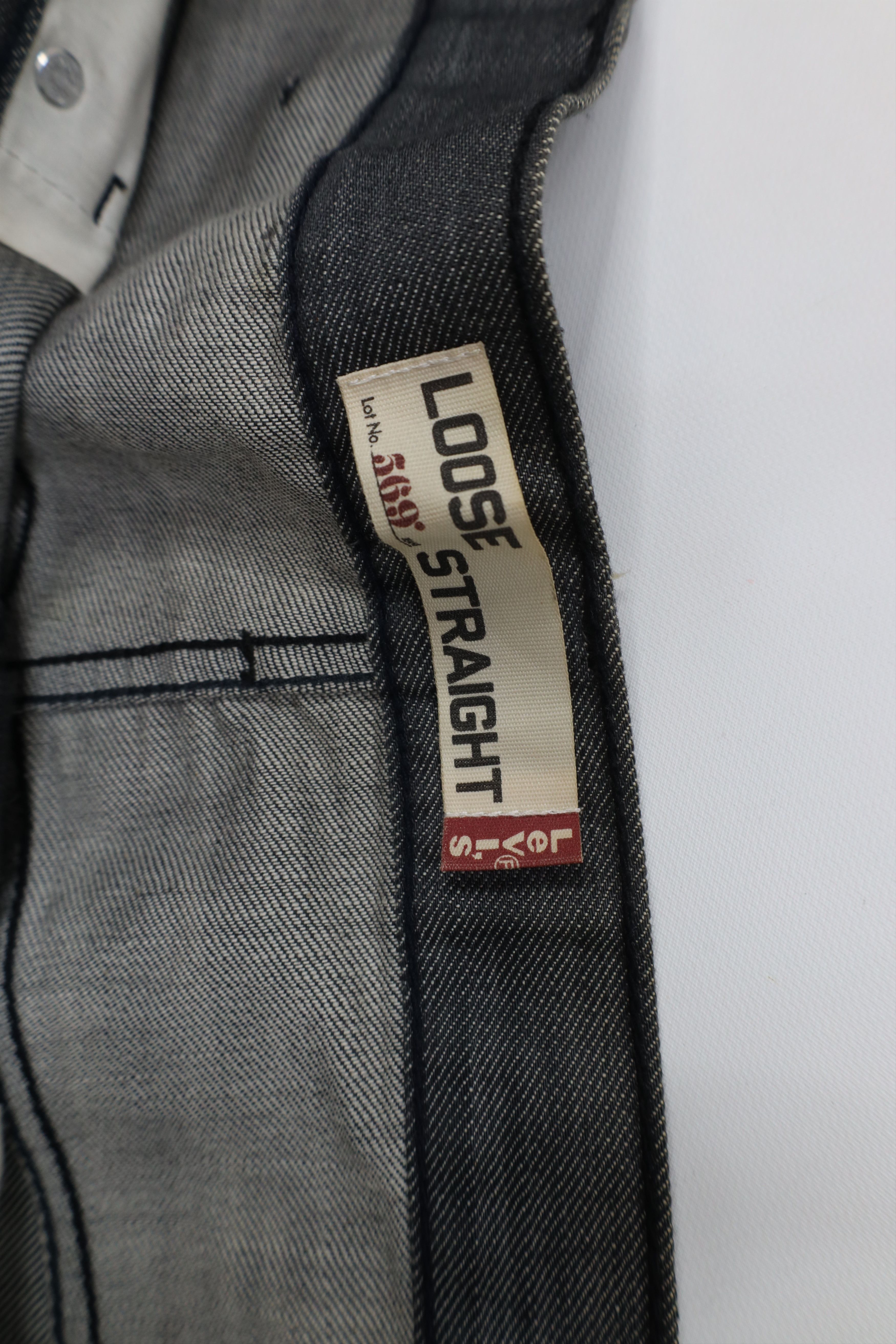 Levi's Vintage Y2K Levis 569 Loose Straight Wide Leg Jeans Gray Size US 38 / EU 54 - 6 Thumbnail