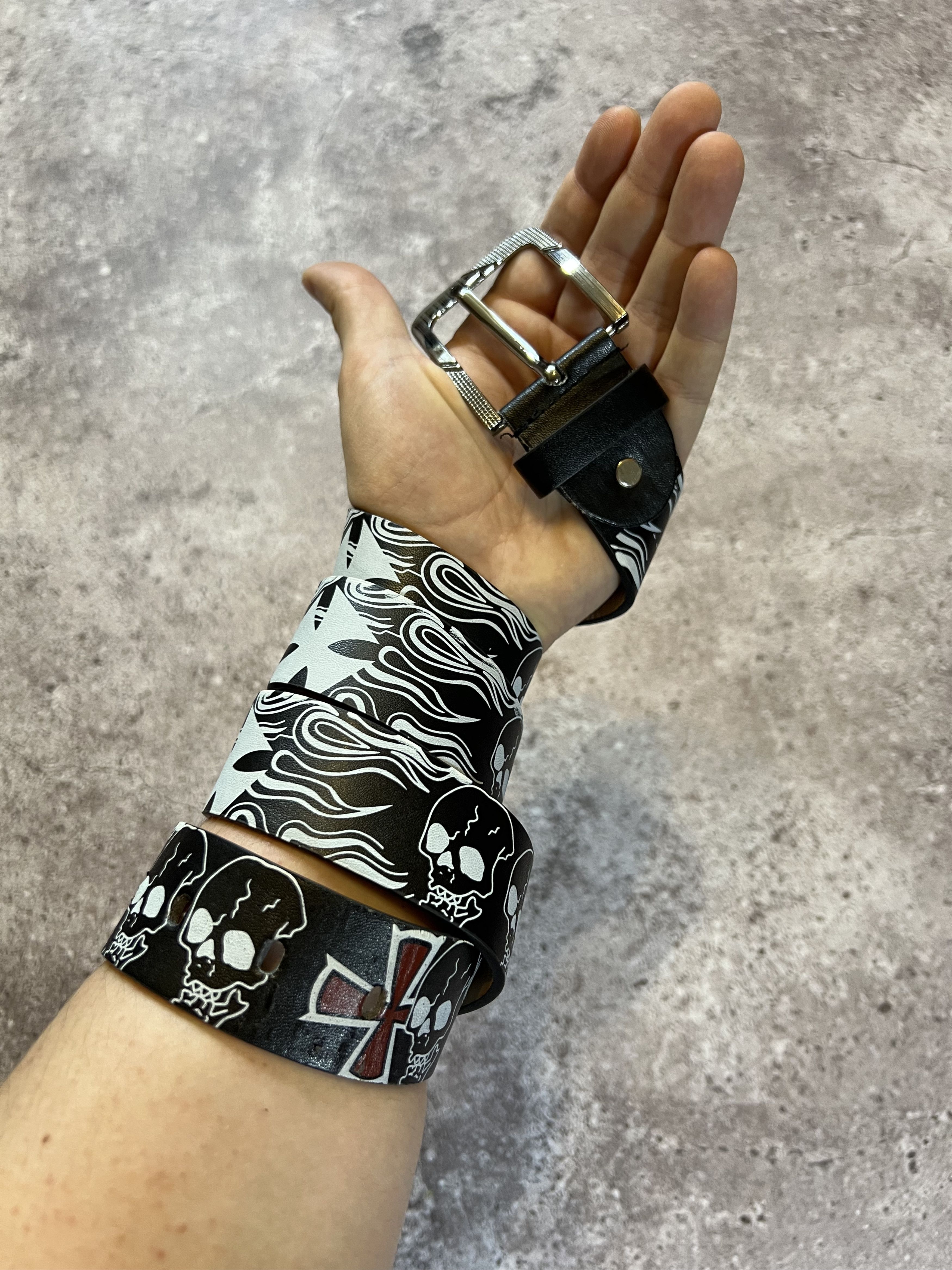 Other Vintage Y2k Flame Skull Belt Hype Size ONE SIZE - 1 Thumbnail