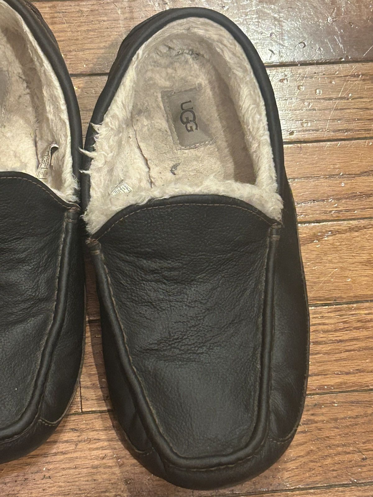 Ugg UGG Ascot Men's Leather Slipper, size 11EEE Size US 11 / EU 44 - 3 Thumbnail
