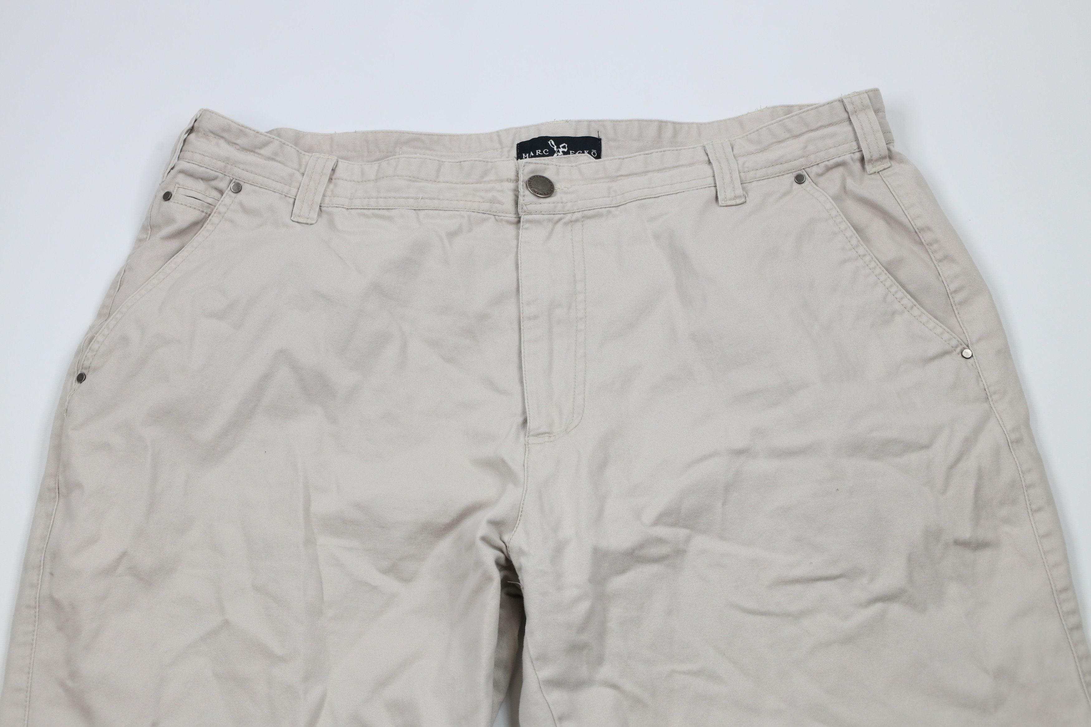 Marc Ecko × Vintage Vintage 90s Y2K Marc Ecko Fit Wide Leg Chino Pants Beige Size US 40 / EU 56 - 2 Thumbnail