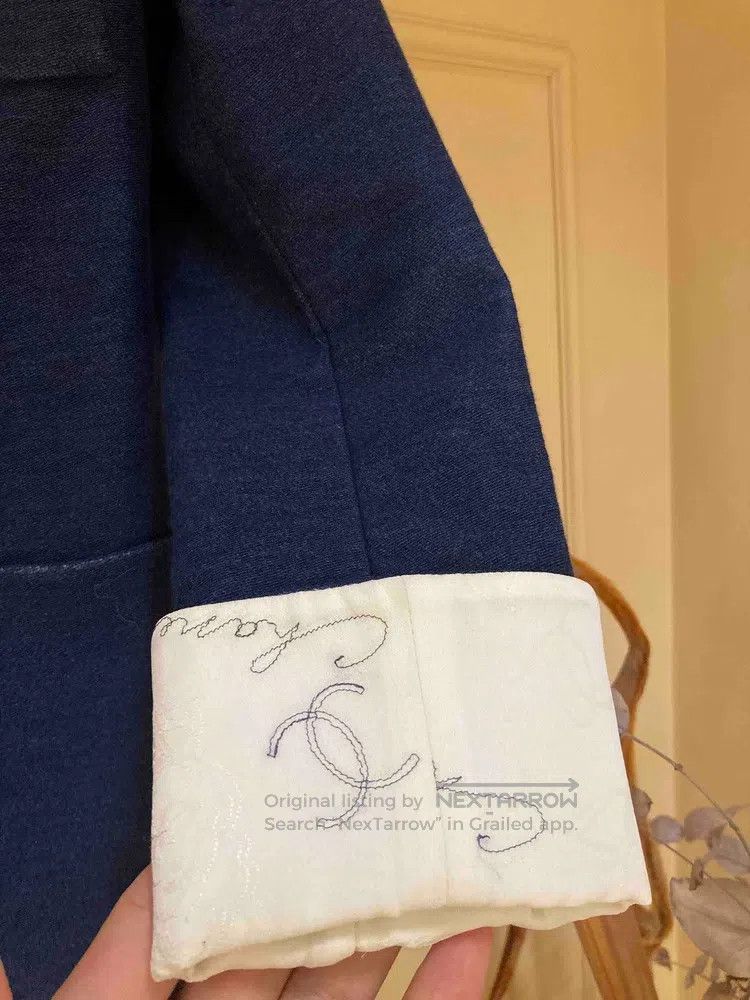 Chanel Chanel Blue and white double-breasted coat Size XXS / US 00 / IT 34 - 4 Thumbnail
