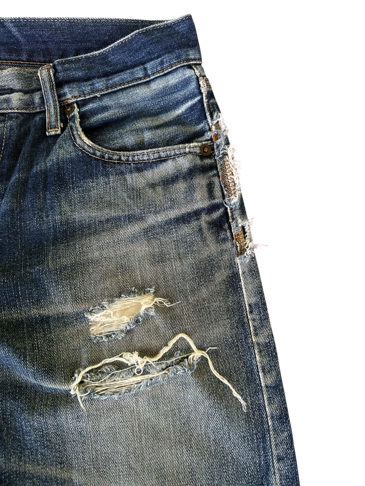 Japanese Brand Distress Uniqlo Selvedge 32x37 . Size US 32 / EU 48 - 4 Thumbnail