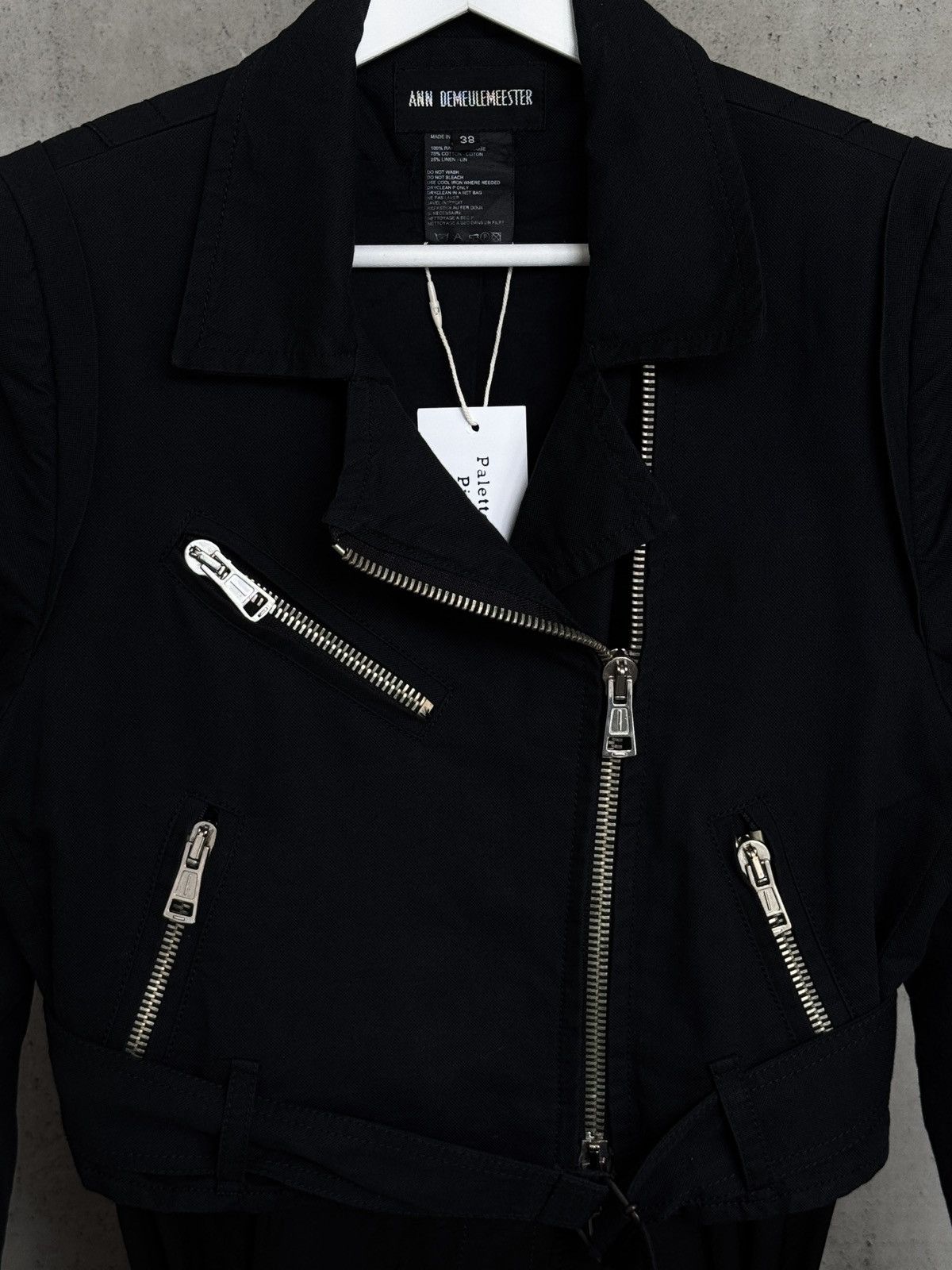 Ann Demeulemeester Ann Demeulemeester SS2004 Linen Motorcycle Trench Coat Size XS / US 0-2 / IT 36-38 - 8 Thumbnail