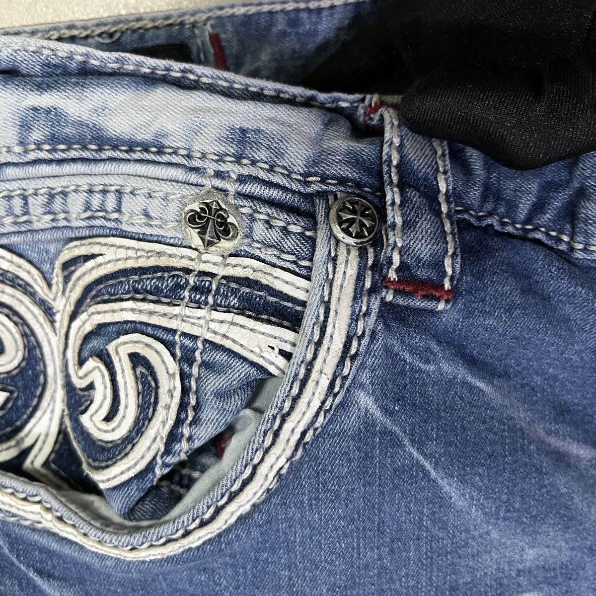 Affliction × PPFM Vintage Affliction Washed Jeans Size US 35 - 12 Thumbnail