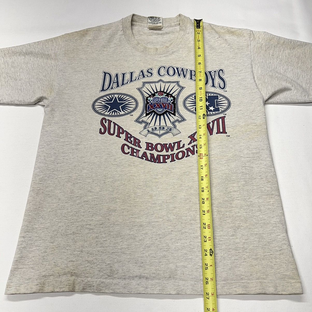 Nutmeg × Vintage VTG Dallas Cowboys Tee Shirt Grey Champion Rose Bowl 90s Size US L / EU 52-54 / 3 - 23 Thumbnail