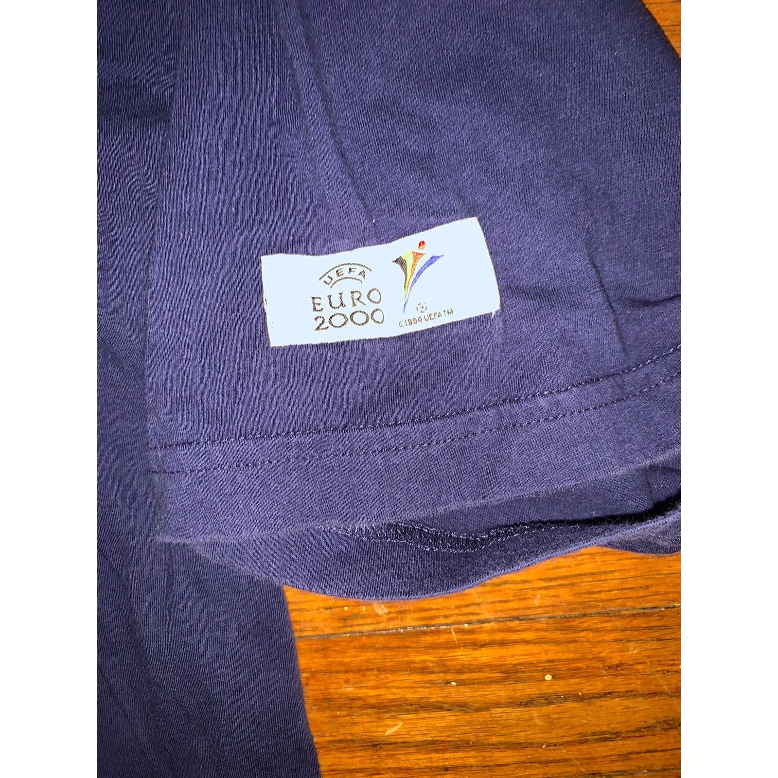 Adidas × Vintage UEFA Euro 2000 Adidas Tee Navy Blue Soccer Single Stitch L Size US L / EU 52-54 / 3 - 7 Thumbnail