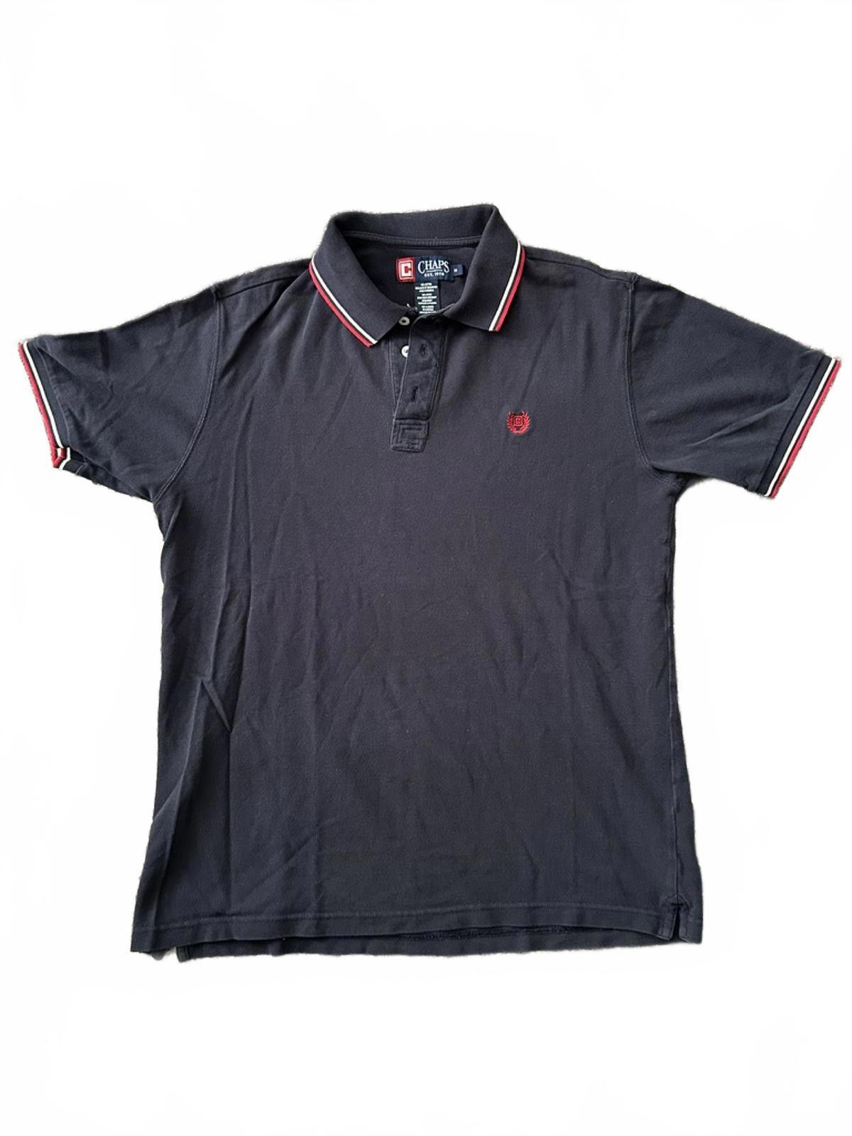 Chaps Chaps Black Polo Shirt with Red and White Trim, Medium Size US M / EU 48-50 / 2 - 1 Thumbnail