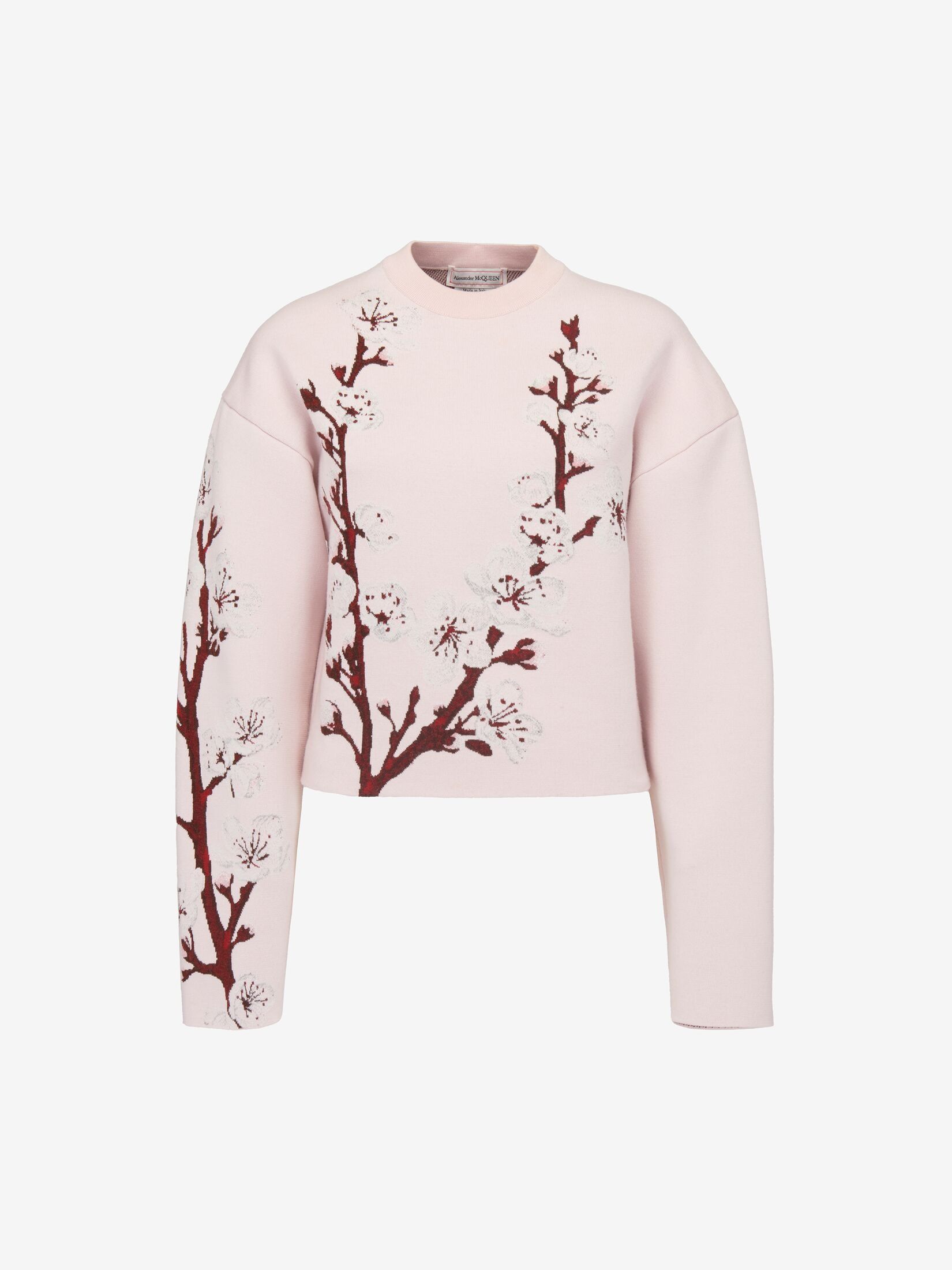 Alexander McQueen o1srvl11e0326 Cherry Blossom Cocoon Sleeve Jumper Multicolor Size M / US 6-8 / IT 42-44 - 1 Preview