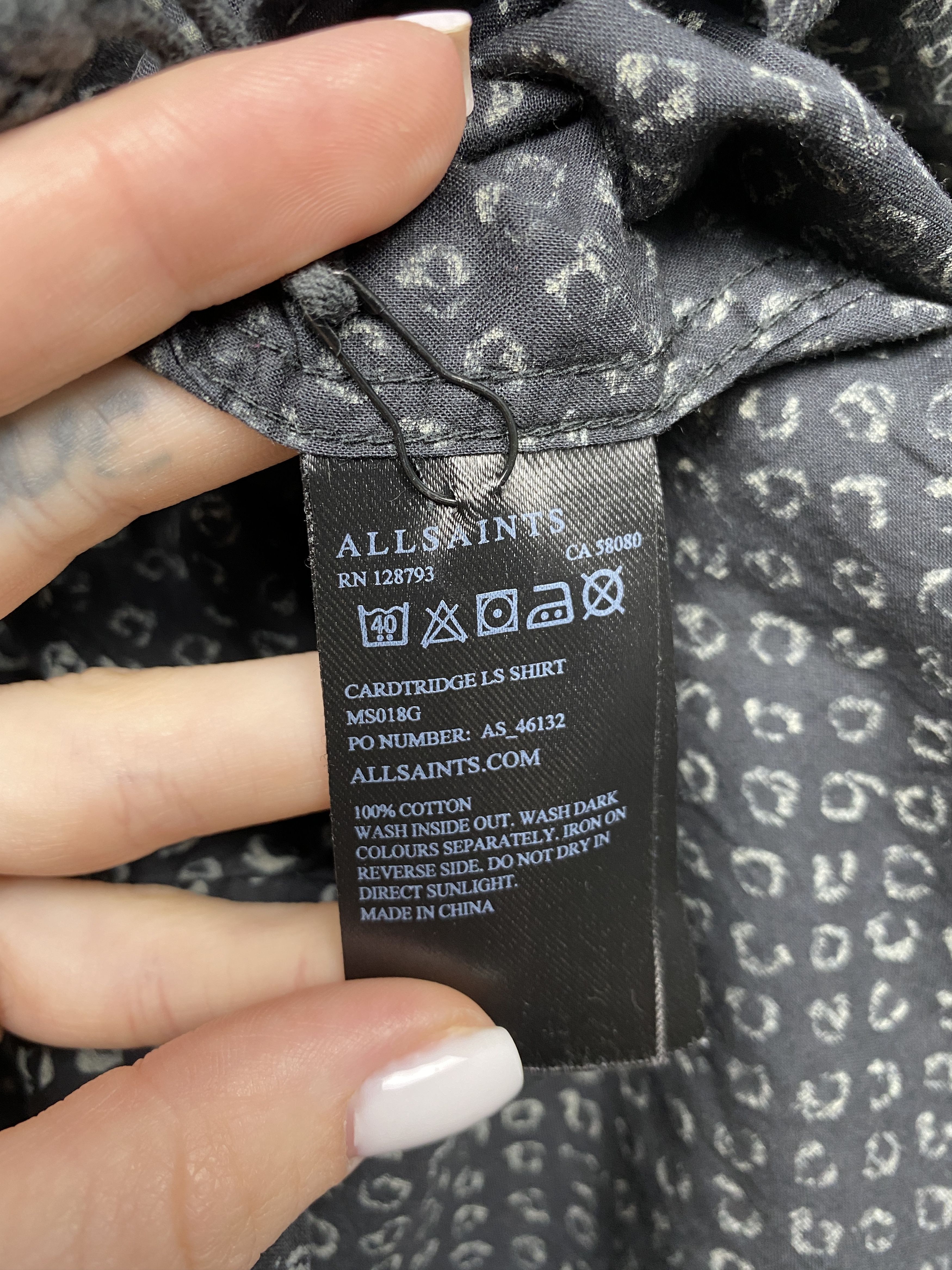 Allsaints × Vintage Allsaints Vintage Mens Cardtridge Long Sleeve Shirt Size US S / EU 44-46 / 1 - 4 Thumbnail