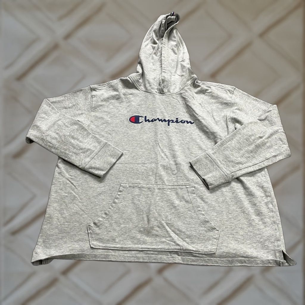 Champion Champion Women’s Hoodie Pullover 2XL Gray Graphic Cotton Activewear Size XXL / US 16-18 / IT 52-54 - 1 Thumbnail