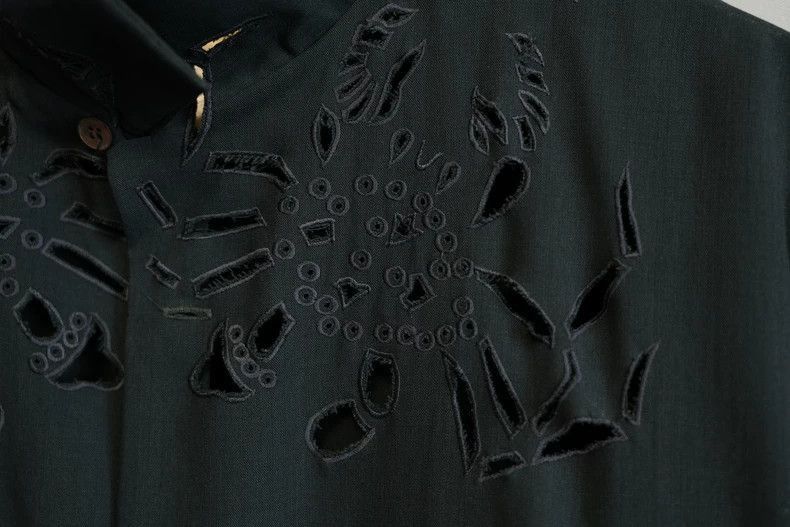 Yohji Yamamoto Yohji Yamamoto Yohji Yamamoto Floral Embroidered Shirt-250 Size US M / EU 48-50 / 2 - 3 Thumbnail