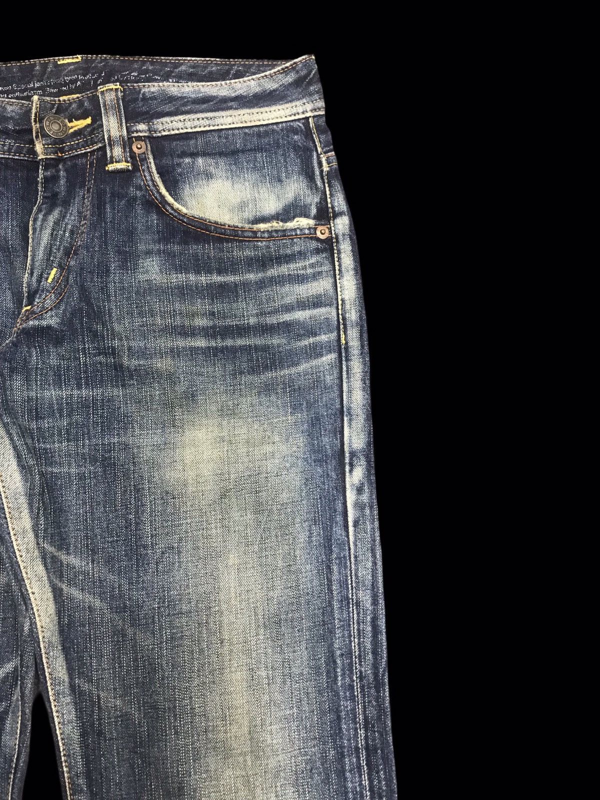 Edwin 💥FLARE💥ARCHIVAL EDWIN 511 RV STONEWASH FLARE DENIM F258 Size US 29 - 3 Thumbnail