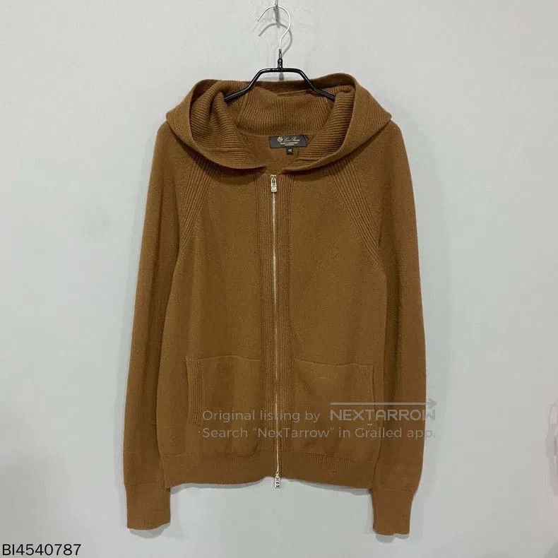 Loro Piana Loro Piana Camel-colored zip-up cashmere sweater Size S / US 4 / IT 40 - 1 Thumbnail